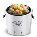 Electric Mini Rice Cooker Portable MultiCooker Household Rice Cookers 12V 24V 220V Pot Cooking Machine Pans For Car Truck Home.