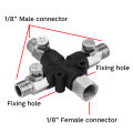 3-Way Airbrush Air Hose Adapters Splitter Manifold Airbrush Accessories Multi Use Airbrush Fittings 1/8" with Adjust Knob Valve. 