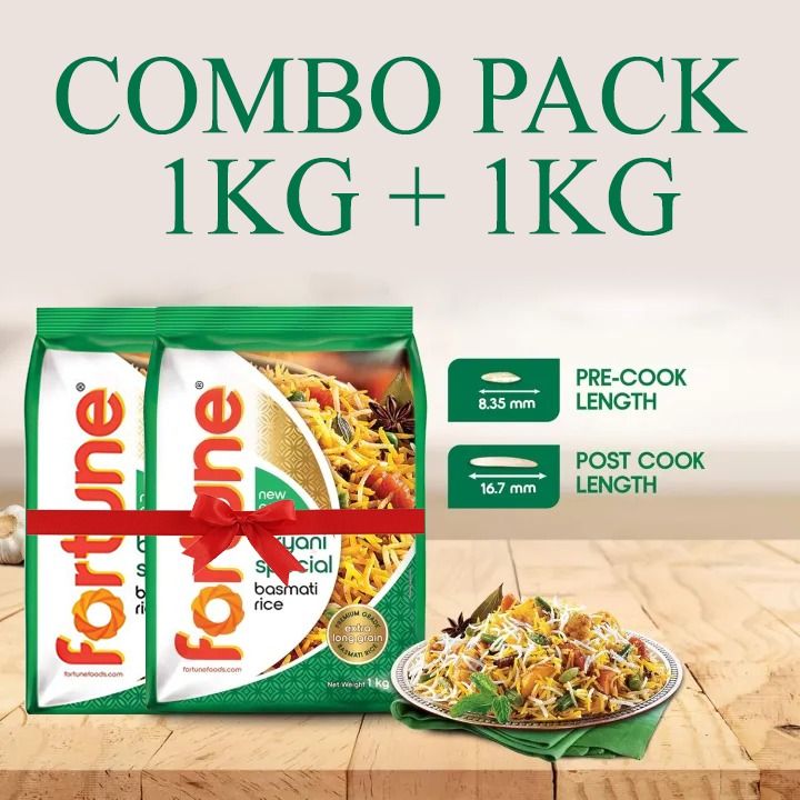 Fortune Basmati Rice 1kg +1kg Combo | Daraz.com.bd