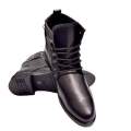 Black Leather Chelsea Long Ankle Boots For Men (Nep Mart). 
