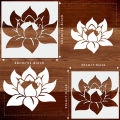 Lotus Flower Stencil Set - 2 Sizes Reusable DIY Painting Template Wall Decor. 