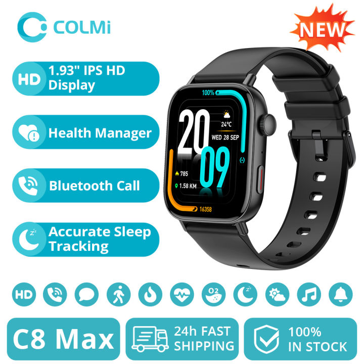 COLMI C8 Max Smart Watch for Men And Women with Voice Calling Feature 1.93" Large HD Color Display Health & Fitness Tracker