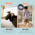 Adjustable Security Window Lock Aluminum Alloy Door Frame Safety Lock Free Punch Window Limit Stop Locks for Child Home Bedroom. 
