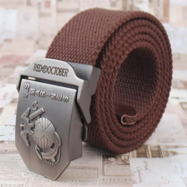 Canvas Hot Army Tactical Casual Metal Buckle Belts Men's Fashion Wild China  Belt