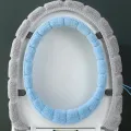 Winter Bathroom Cushion Warm Toilet Seat Cover Mat Toilet Pad with Handle Thicker Soft Washable Closestool Warmer Accessories. 