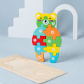 Montessori Wooden Toddler Puzzles for Kids Montessori Toys for Toddlers 2 3 4 Years Old for Toddler Dinosaur Toy.