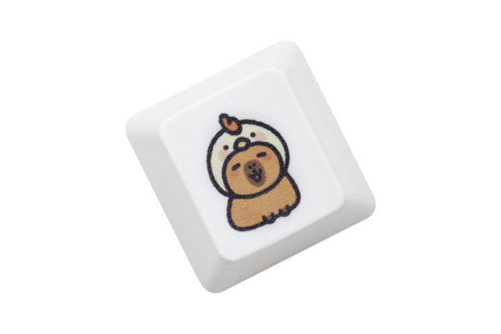 Cute%20Capybara%20Keycap%20Meme%20Keycap%20Dye%20Subbed%20keycaps%20for%20mx%20stem%20Gaming%20Mechanical%20Keyboards%20White%20Shui%20tun%20OEM%20Profile%20-%20Image%202