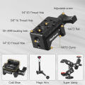NATO Clamp Quick Release NATO Rail Clamp w 1/4 3/8 Threaded Hole for ARRI Locating Pin Video Light Microphone Monitor Magic Arm.