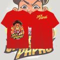Patchwork print men T-shirt💥Jack pappho red tee oversized fashion for men and women. 