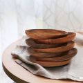 Wooden Plates Round Dinner Plates Tray Wooden Serving Platters for Home Decor, Food, Vegetables, Fruit, Charcuterie. 