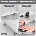 2 Pcs - 2 Heights Laptop Stands Riser, Mini Invisible Compact Foldable Laptop Riser for All Sizes Laptopstand Notebook Tablet Mobile| Portable Keyboard Riser | Self-adhesive Durable Material build | Lightweight Laptop Cooling Stands | Black | ZuniFashions. 