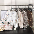 Children's autumn and winter flange pajamas suits Korean version boys plus velvet thick home service girl warm underwear suit. 
