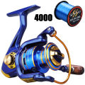 Sougayilang 2000-7000 Spinning Reel Metal Spool 12BB Ball Bearing Max Drag 15KG Fishing Reel With Spare Spool 500m Fishing Line.