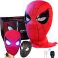 Spiderman Mask Eyes Movable Remote Control Peter Parker Spiderman toys children  Halloween Cosplay Costume Mask Christmas Gifts. 