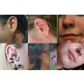 Ht99 earrings stainless steel jewelry Helix nose ring, conch, rope piercing Korean cool street style. 
