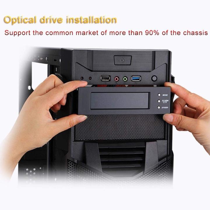 5.25%20Inch%2012V%20PC%20Computer%20Fan%20Controller%203%20Fan%20Speed%20Controller%20Temperature%20Sensor%20LCD%20Digital%20Display%20Front%20Panel%20For%20PC%20-%20Image%206