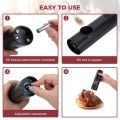 Electric Salt And Pepper Grinder With Adjustable Coarseness Refillable Mill Battery Powered Kitchen Automatic Gadget. 