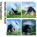 Portable Folding Umbrella Hat UPF 50+ UV Protection Waterproof Hands-Free Gardening & Fishing Head-Wear for Sunscreen.