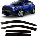 4 piece Window visor for Toyota Corolla cross car exterior accessories decoration item rain guard high quality plastic material  car rain shads. 