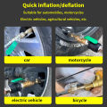 Efficient Tire Inflation Nozzle Chuck Quick with Lock, Suitable for Car & SUV Air Compressor Adapter. 