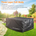 Heavy Duty Waterproof Patio Furniture Cover Rectangular Garden Rain And Snowproof Outdoor Sofa Table And Chair Windproof Cover. 
