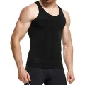Mens Slimming Body Shaper Shapewear Abdomen Compression Shirt to Hide Gynecomastia Moobs Workout Tank Tops Undershirts. 