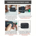 Password Baby Safety Lock Home Security Protection Window Securities Lock 4-Round Cipher Window Lock For House Refrigerator. 