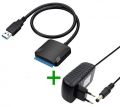 KOKKO USB 3.0 to 2.5" 3.5" SATA III HDD SSD Hard Disk Drive Adapter Cable Converter And Charger. 