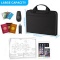 Black Organ File Folder Hand Drawer Multi Compartment Organizer bag Fireproof Waterproof File Organizer for Home School Office. 