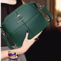 Women's new shoulder bag Korean fashion solid color mid-age women's shoulder bag mother's bag small square bag. 