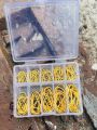 100Pcs Fishing Hook Set 10 Sizes High-Carbon Steel Barbed Fishhooks. 