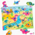 Peekaboo puzzle board jigsaw puzzle pegs ABC 123 preschool developmental toys observation board pegs kids toys. 
