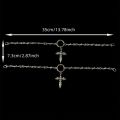 2Pcs Gothic Retro Spear Shaped Pendant Boot Chain Silver Metal Detachable Shoe Chain punk Boot Decoration Accessories. 