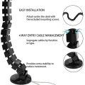 Wire Spine Cable Sleeve Under Desk Cable Tray Wire Management Workstation Snake Wire Organizer Management Cleaning Pipe Conduit.