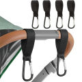 1-5pcs baby stroller hook clip aluminum alloy carabiner cart organizer diaper bag shopping pram hook hanger stroller accessories. 