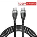 USLION 5A 100W 2M USB Type C to USB C Cable PD Fast Charge Data Cable for Samsung Xiaomi Macbook iPad QC4.0 Fast Charging Wire Cord. 