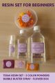 UmmesHandicrafts Resin Kit for Beginners – 750ml Epoxy Resin Set with Hardener, Color Powders, Bubble Buster & Flower Box | DIY Craft Starter Pack. 