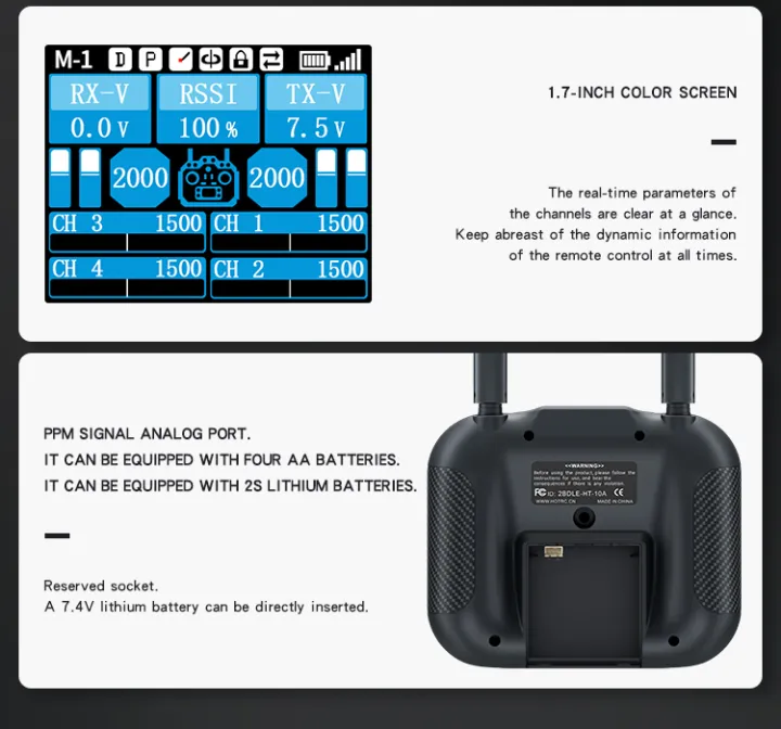 HotRC%20HT-10A%202.4G%2010CH%20Multi-Functional%20Transmitter%20HT10A%20Left/Right%20Hand%20Remote%20Control%20w/F-10A%20Receiver%20for%20RC%20Aircraft%20Plane%20-%20Image%204