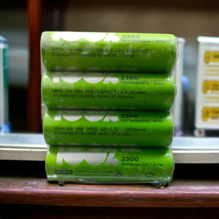 Green Cell Rechargeable

NIMH AA HR6 PP230AAHC 1.2V 2300mAh
STANDARD CHARGE 16HRS AT 230mA