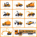 10 In 1 Construction Toys Truck Storage Die-cast Vehicle Transporter Car Set Excavator Dump Truck Digger Backhoe for Kids . 