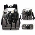 3PC-Set Skibidi Toilet Children's Backpack Boy School Bag for Teenage Backpack Anime Boys Girls Anime Cartoon School Bag Mochila. 