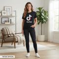 Tiktok Style Trendy Half Sleeve Cotton T-Shirt Casual Everyday Top for Women Wear.