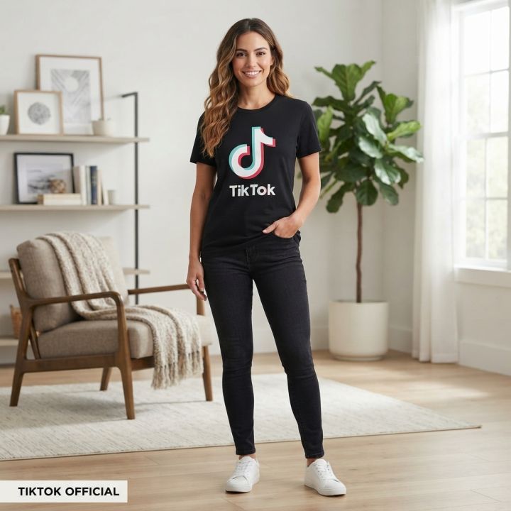 Tiktok Style Trendy Half Sleeve Cotton T-Shirt Casual Everyday Top for Women Wear