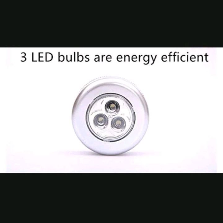 LED Touch Push On Off Light Self Stick On Click Battery Button Light ...