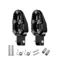 1 Pair Universal Aluminum Alloy Foot Pedals Angle Adjustable for Motorcycle Scooter ATV E-Bike Foot Rests Foot Pegs. 