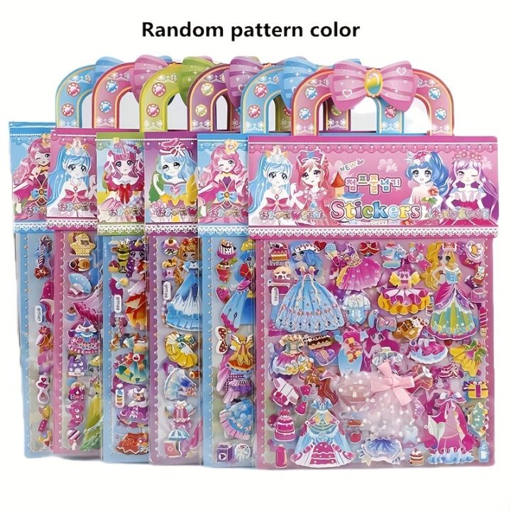 Princess%20Dress%20Up%20Puffy%20Stickers%20Pad%20for%20Girls%20Kids%20Princess%20Crafts%20Games%203D%20Foam%20Fashion%20Sticker%20Activity%20Playset%20for%20Toddlers%20-%20Image%203