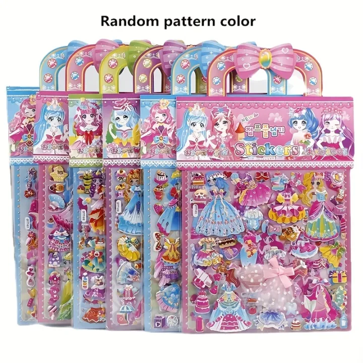 Princess%20Dress%20Up%20Puffy%20Stickers%20Pad%20for%20Girls%20Kids%20Princess%20Crafts%20Games%203D%20Foam%20Fashion%20Sticker%20Activity%20Playset%20for%20Toddlers%20-%20Image%203