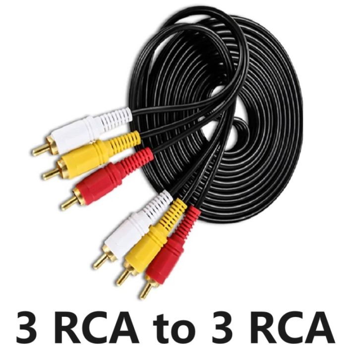 20m 10m 5m 3m 1.5m 3 RCA Male To 3 RCA Plug Splitter 3RCA Adapter Cable ...