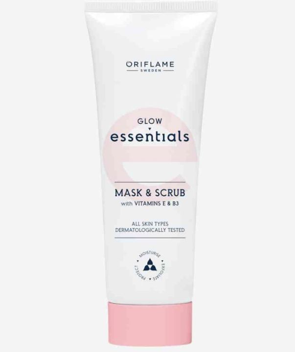 Glow Essentials Mask & Scrub with Vitamins E & B3