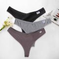 FINETOO 3PCS Sexy Panties Women Cotton G String Female Underwear Pantys Low Waist Thongs T Back Intimates V Waist Lingerie. 